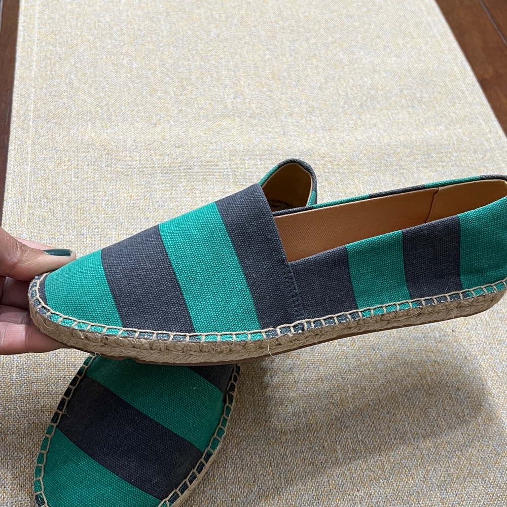 ❤️J Crew Espadrilles Women Striped Canvas Slip On - Picture 6 of 8
